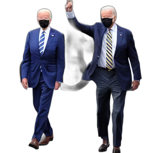 mask, robot, jacket, creature, concept art, 3d render, joe, biden transparent PNG cut-out