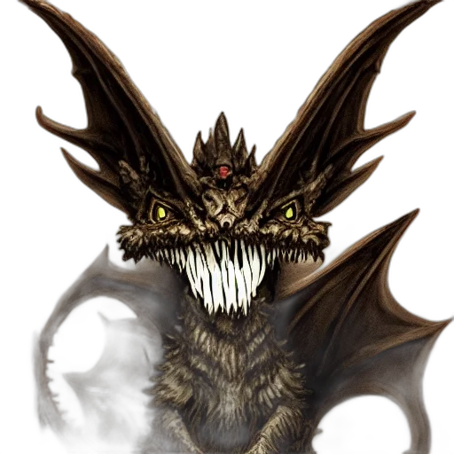 dragon, creature, mask, staff transparent PNG cut-out