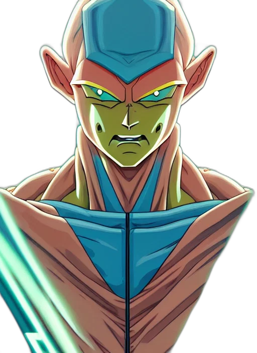 mask, face, staff, comic book art, concept art, fantasy art, anime, neon transparent PNG cut-out