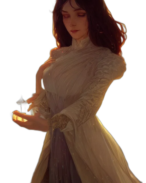 dress, jacket, jewelry, crown, concept art, fantasy art, photorealistic, oil painting transparent PNG cut-out