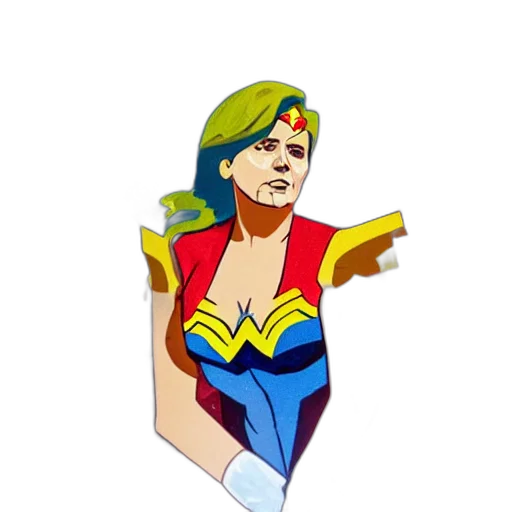 dress, jewelry, staff, comic book art transparent PNG cut-out
