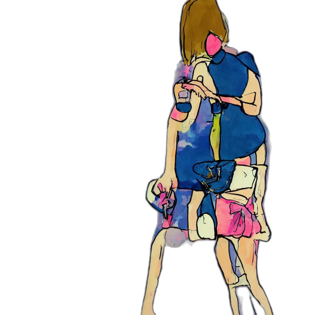 dress, jacket, umbrella, cartoon, concept art, pixel art, 3d render, outer space transparent PNG cut-out