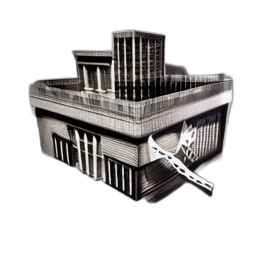building, furniture, robot, weapon, 3d render, concept art, photorealistic, pixel art transparent PNG cut-out
