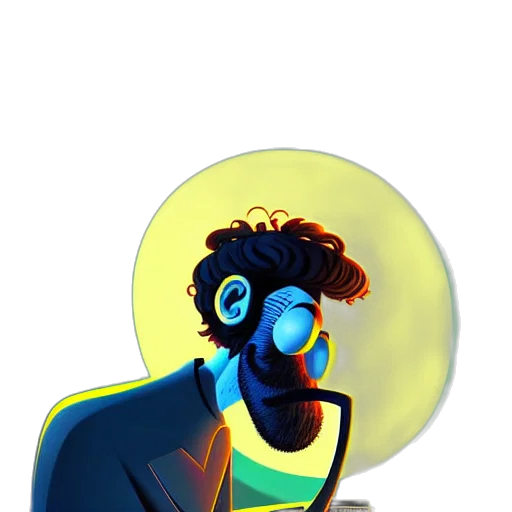 staff, mask, jacket, robot transparent PNG cut-out