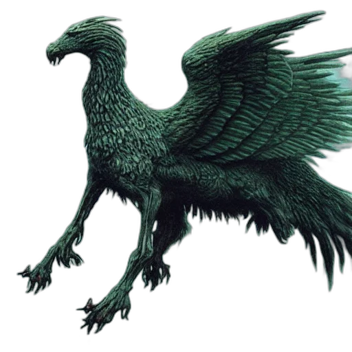 dragon, animal, creature, staff transparent PNG cut-out