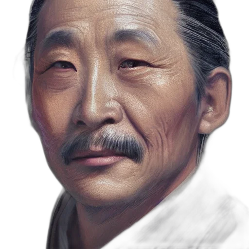 face, staff, photorealistic, oil painting transparent PNG cut-out