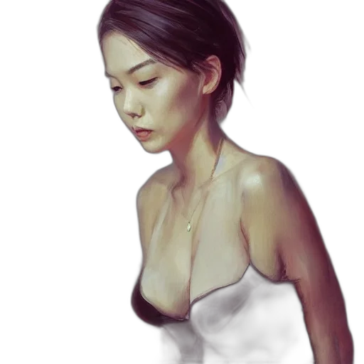 dress, face, jewelry, photorealistic, oil painting, concept art, watercolor, underwater transparent PNG cut-out