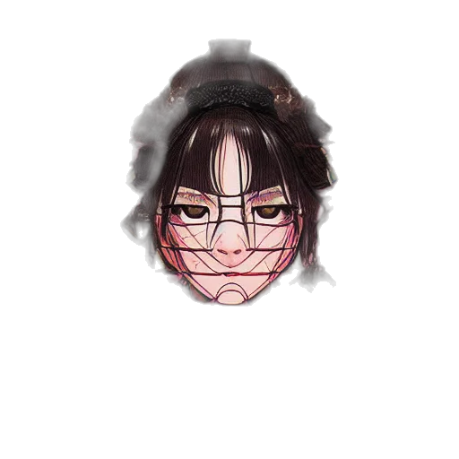 face, mask, staff, hair transparent PNG cut-out