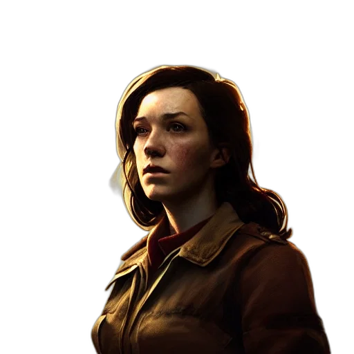 jacket, face, staff, concept art, comic book art, photorealistic, pixel art, earth tones transparent PNG cut-out