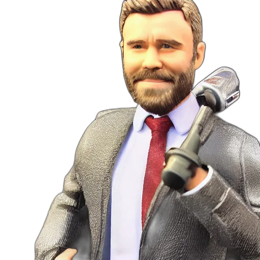 staff, jacket, weapon, 3d render, concept art, cartoon, photorealistic, gary transparent PNG cut-out
