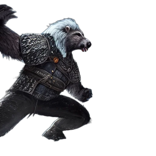 animal, creature, concept art, fantasy art, 3d render, geralt, rivia, giant transparent PNG cut-out