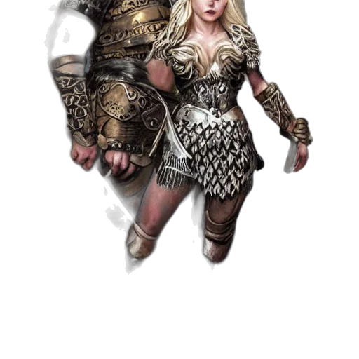 sword, fantasy art, concept art, 3d render, comic book art, golden, beautiful, blonde transparent PNG cut-out