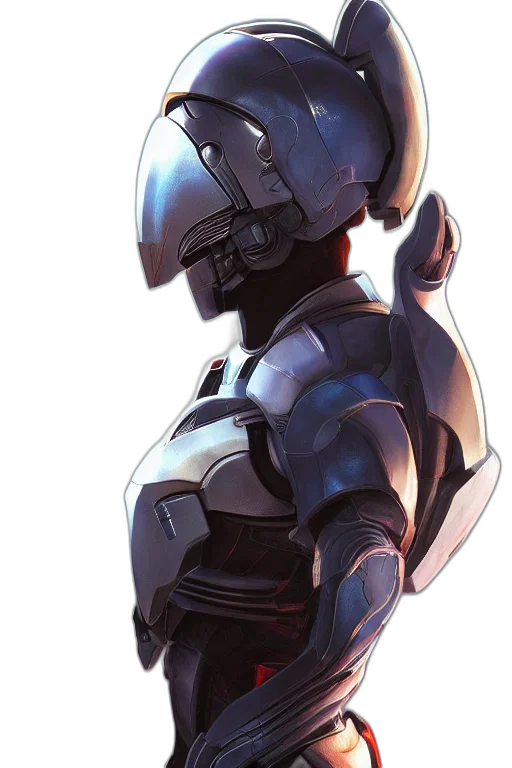 robot, mask, jacket, weapon transparent PNG cut-out