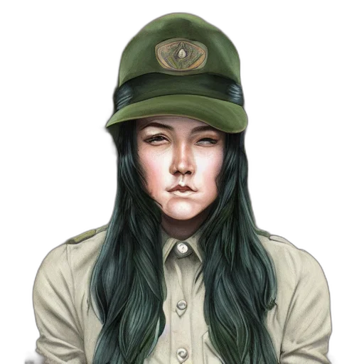 face, hat, staff, jacket transparent PNG cut-out