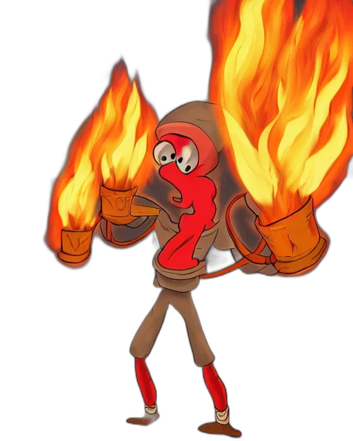 jacket, staff, mask, weapon, concept art, pixel art, cartoon, 3d render transparent PNG cut-out