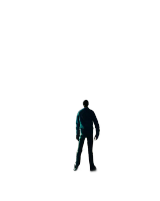 robot, jacket, creature, staff transparent PNG cut-out