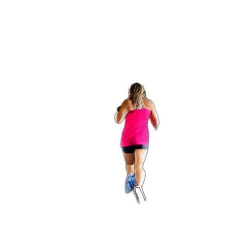 dress, staff, shoes, 3d render, neon, woman, running, down transparent PNG cut-out