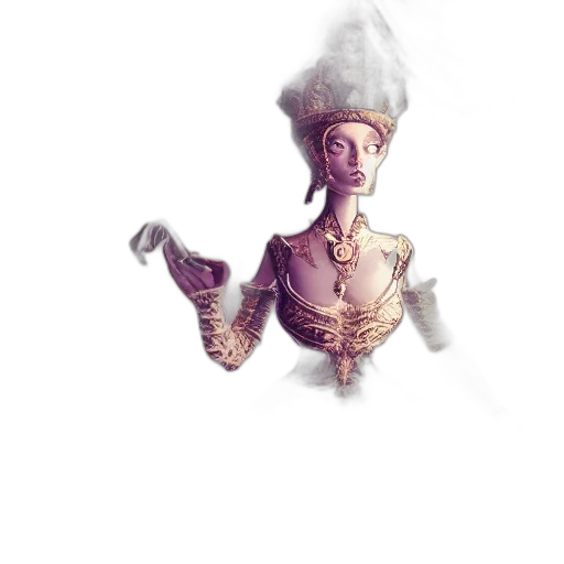 staff, crown, robot, jewelry, concept art, 3d render, fantasy art, pixel art transparent PNG cut-out