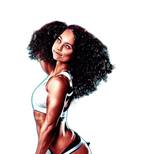photorealistic, cartoon, concept art, watercolor, women, fitness, magazine, cover transparent PNG cut-out