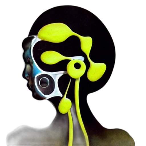 mask, jewelry, staff, face, cyberpunk, concept art, photorealistic, 3d render transparent PNG cut-out