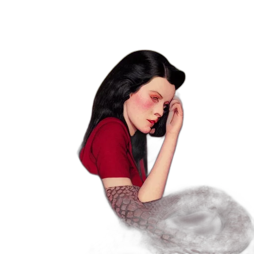 hair, mask, face, concept art transparent PNG cut-out