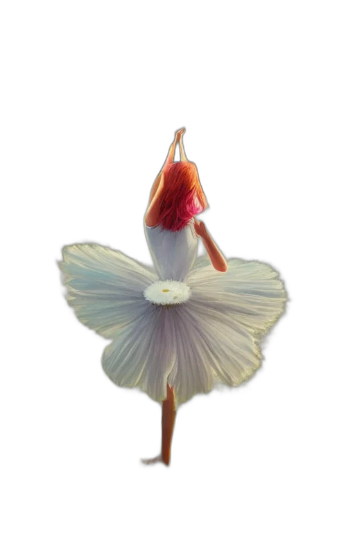 dress, flower, staff, crown transparent PNG cut-out