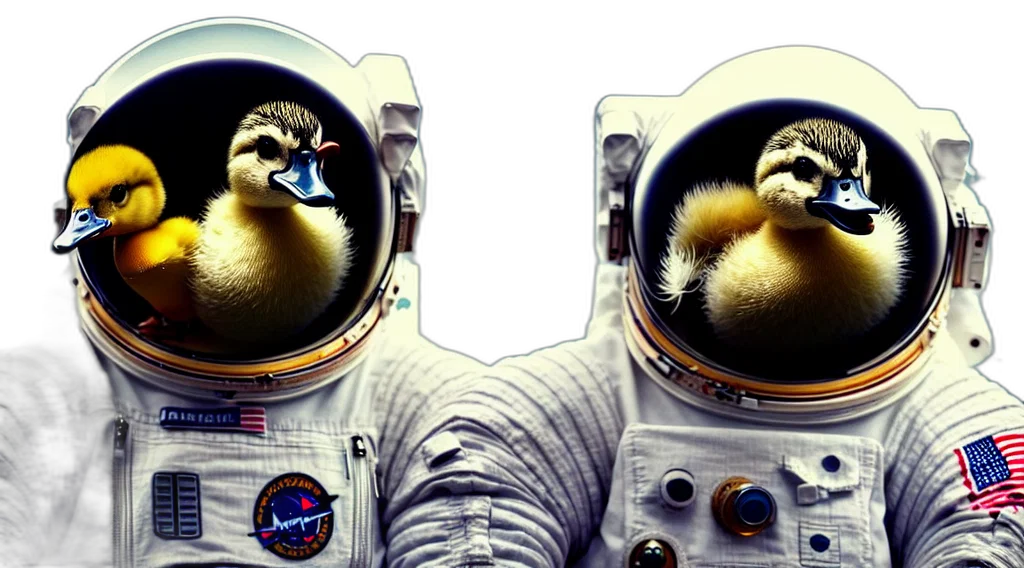 animal, photorealistic, concept art, 3d render, outer space, epic, portrait, astronaut transparent PNG cut-out