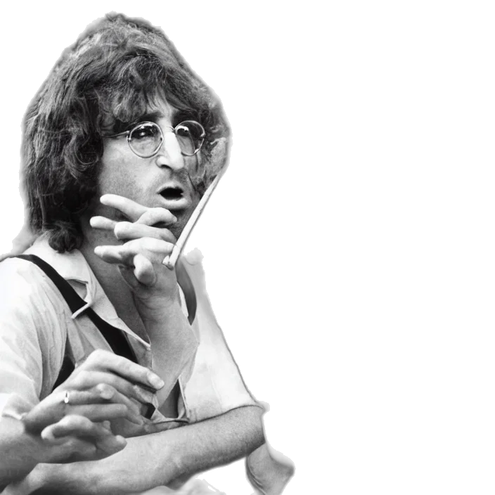 face, john, lennon, smoking transparent PNG cut-out