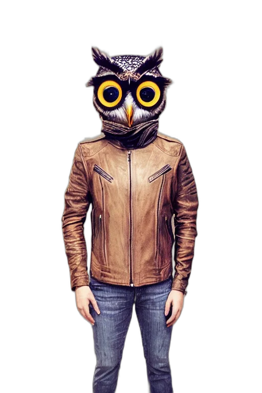 jacket, mask, animal, 3d render transparent PNG cut-out