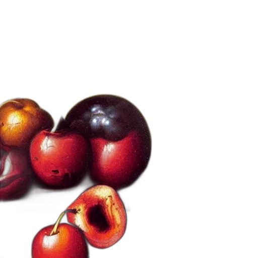 food, crown, photorealistic, oil painting transparent PNG cut-out