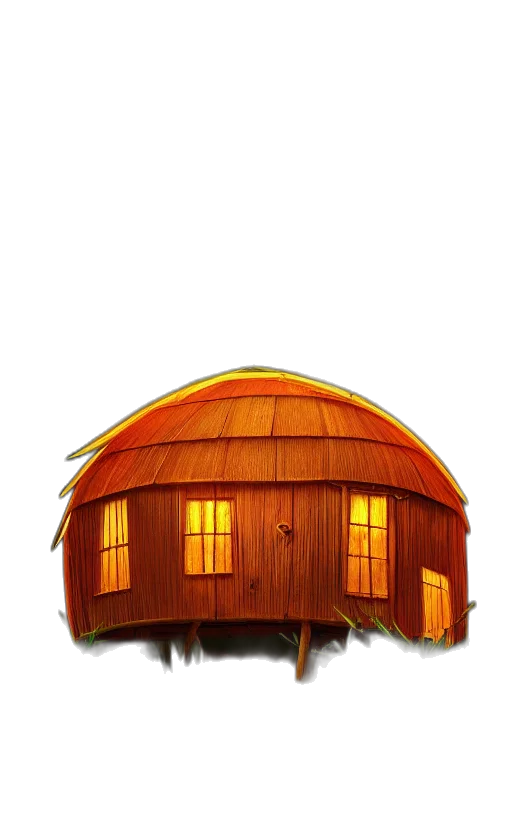 hat, furniture, building, hair, concept art, 3d render, fantasy art, pixel art transparent PNG cut-out