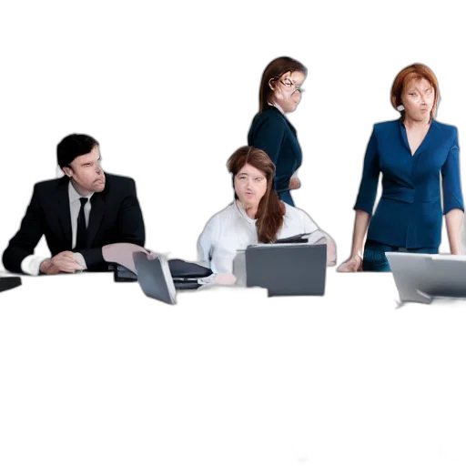 staff, stock, photo, bored, office, workers, studio, lighting transparent PNG cut-out