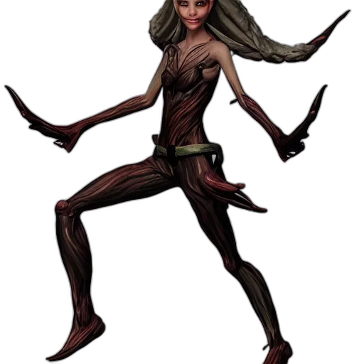 creature, staff, hair, concept art, fantasy art, pixel art, comic book art, dark transparent PNG cut-out