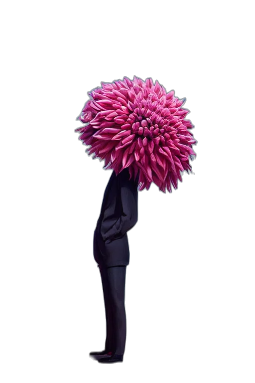 staff, flower, umbrella, hat, 3d render, concept art, photorealistic, cartoon transparent PNG cut-out