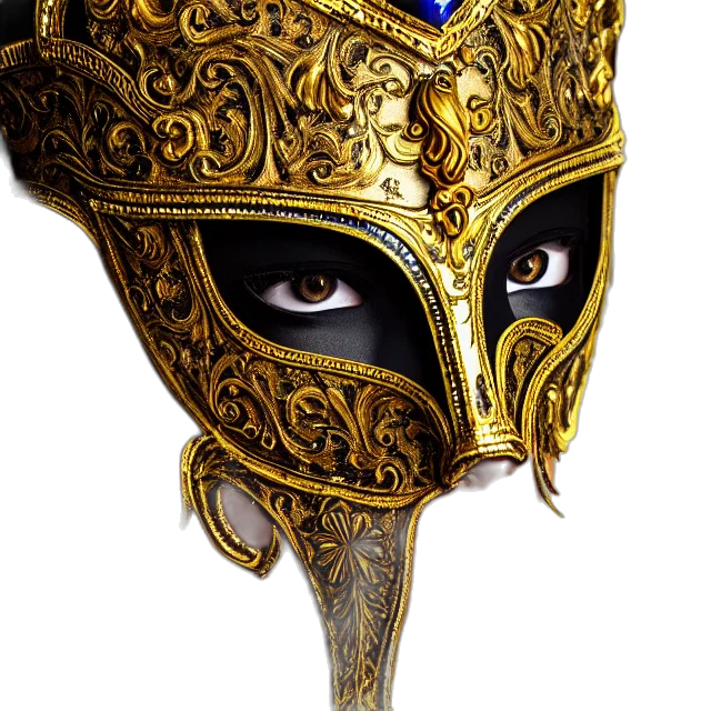 mask, crown, jewelry, face, fantasy art, photorealistic, concept art, full transparent PNG cut-out