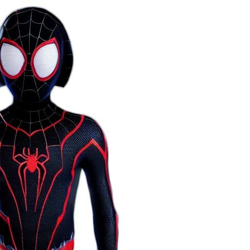 mask, 3d render, concept art, still, photo, miles, morales, studio transparent PNG cut-out