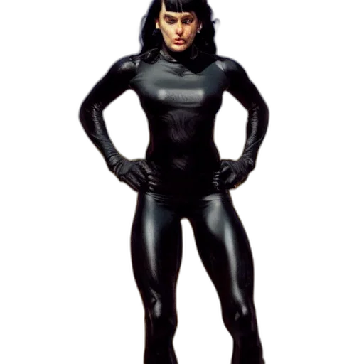 animal, comic book art, concept art, 3d render, pixel art, athletic, woman, black transparent PNG cut-out
