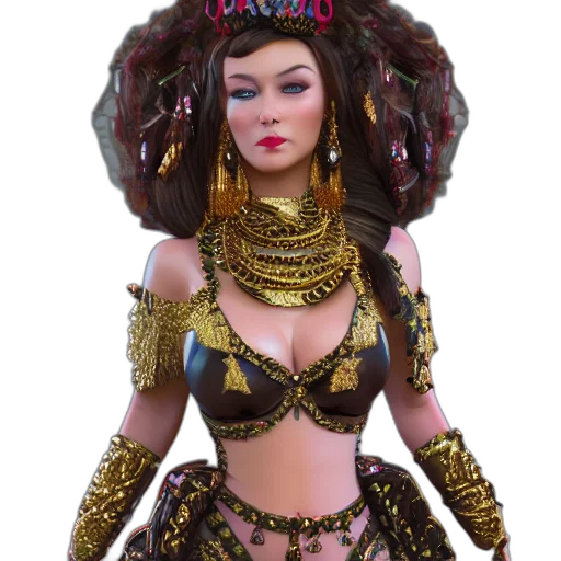 jewelry, crown, fantasy art, 3d render, concept art, photorealistic, sexy, princess transparent PNG cut-out