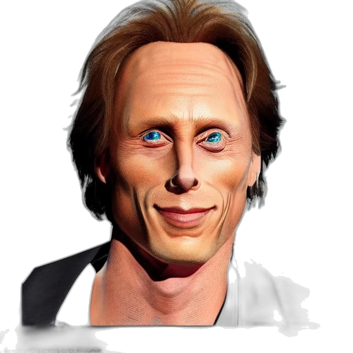 face, mask, hair, photorealistic transparent PNG cut-out