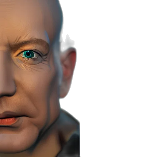 face, robot, mask, 3d render transparent PNG cut-out