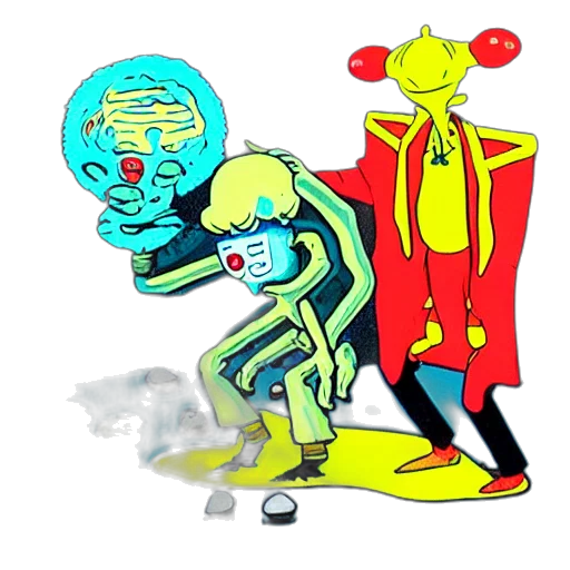 jacket, robot, mask, creature, concept art, comic book art, cartoon, pixel art transparent PNG cut-out