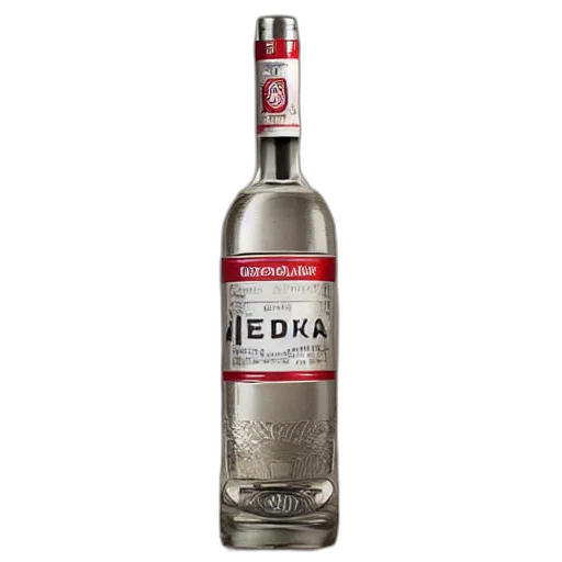 bottle, 3d render, vodka, modern transparent PNG cut-out