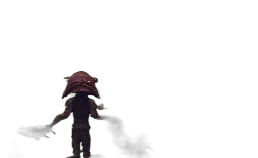 hat, robot, dragon, staff transparent PNG cut-out