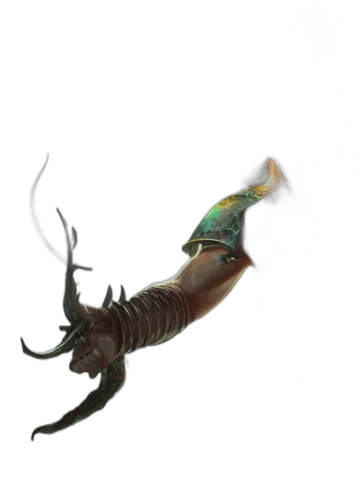 dragon, staff, sword, creature transparent PNG cut-out