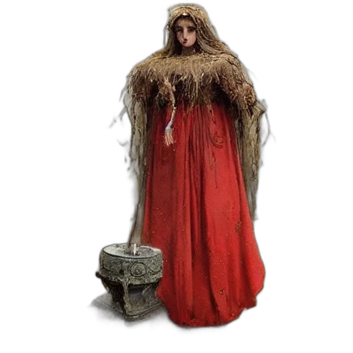 dress, crown, creature, hair transparent PNG cut-out
