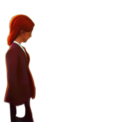 dress, jacket, robot, staff, 3d render, concept art, pixel art, photorealistic transparent PNG cut-out