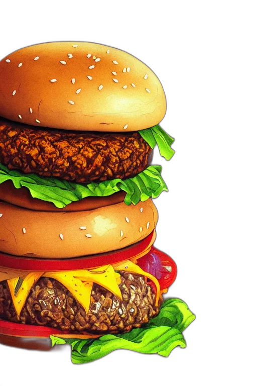 food, photorealistic, 3d render, pixel art transparent PNG cut-out