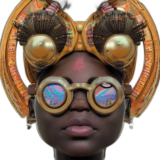 mask, face, jewelry, crown, photorealistic, concept art, 3d render, cyberpunk transparent PNG cut-out