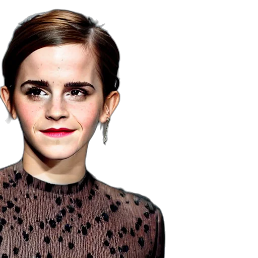 face, dress, cartoon, photorealistic, emma, watson, telephone, her transparent PNG cut-out