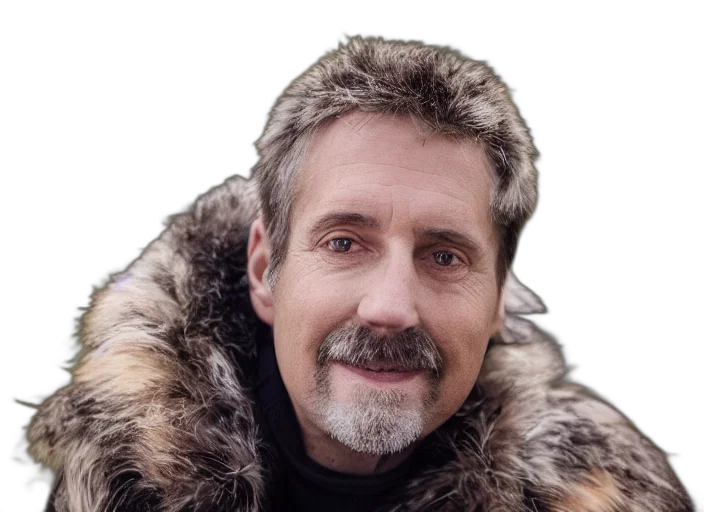 jacket, face, animal, staff transparent PNG cut-out
